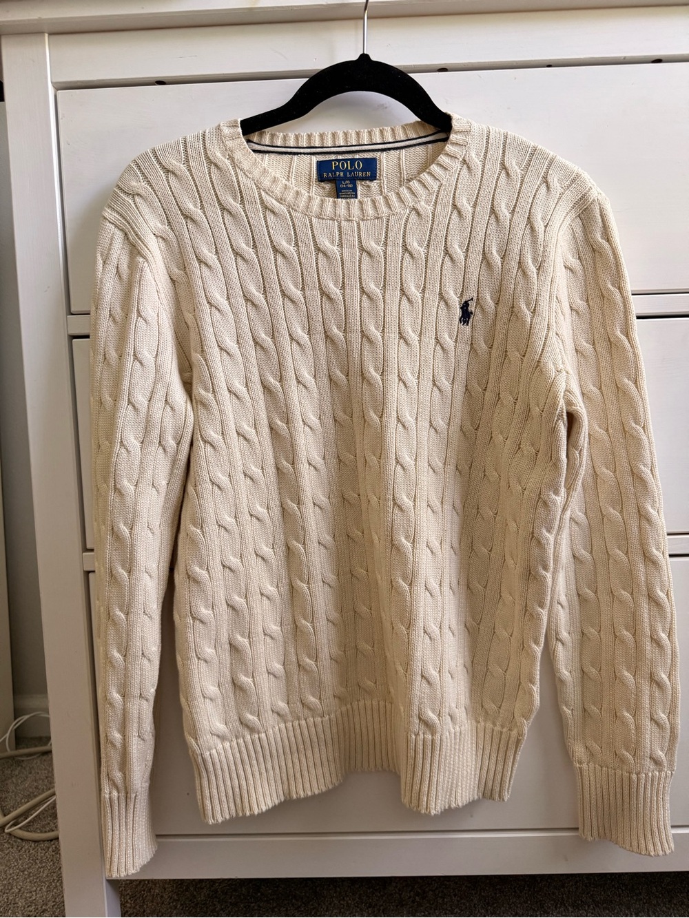 Polo by Ralph Lauren Cream Cable-Knit Sweater